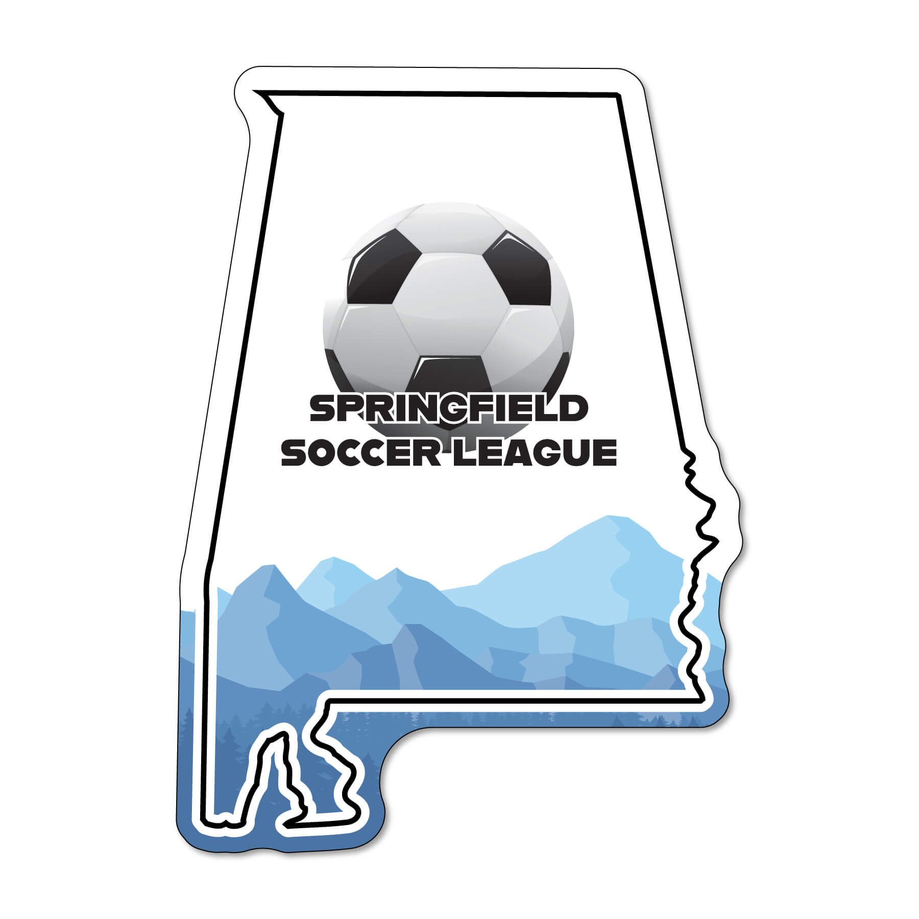 Mountains Stock Graphic Imprinted